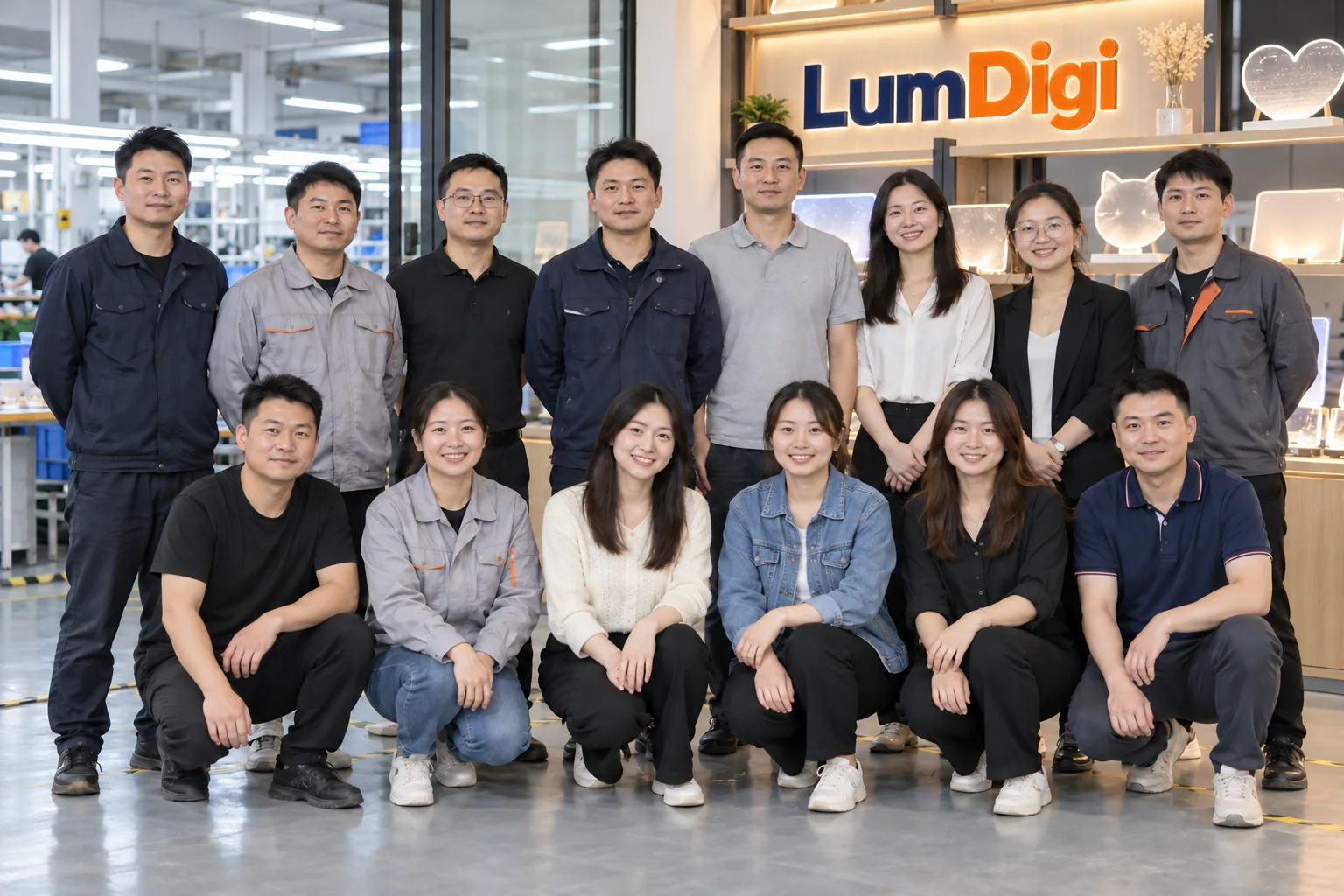Representative LumDigi production and support team group portrait