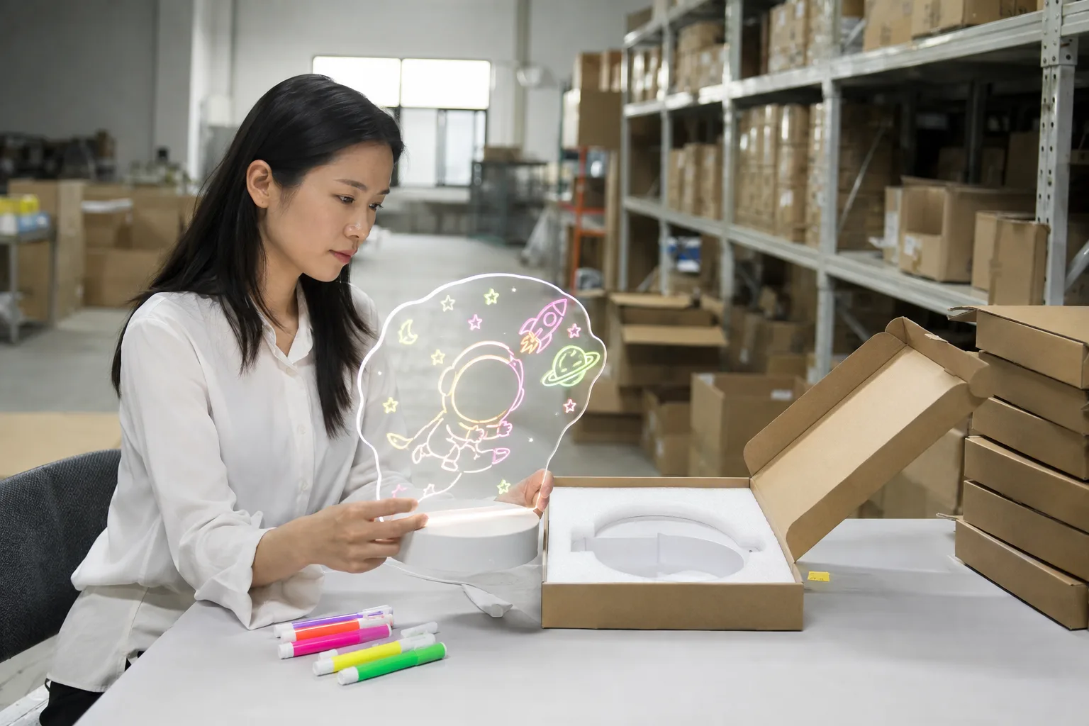 LED drawing board carton cube planning B2B product planning