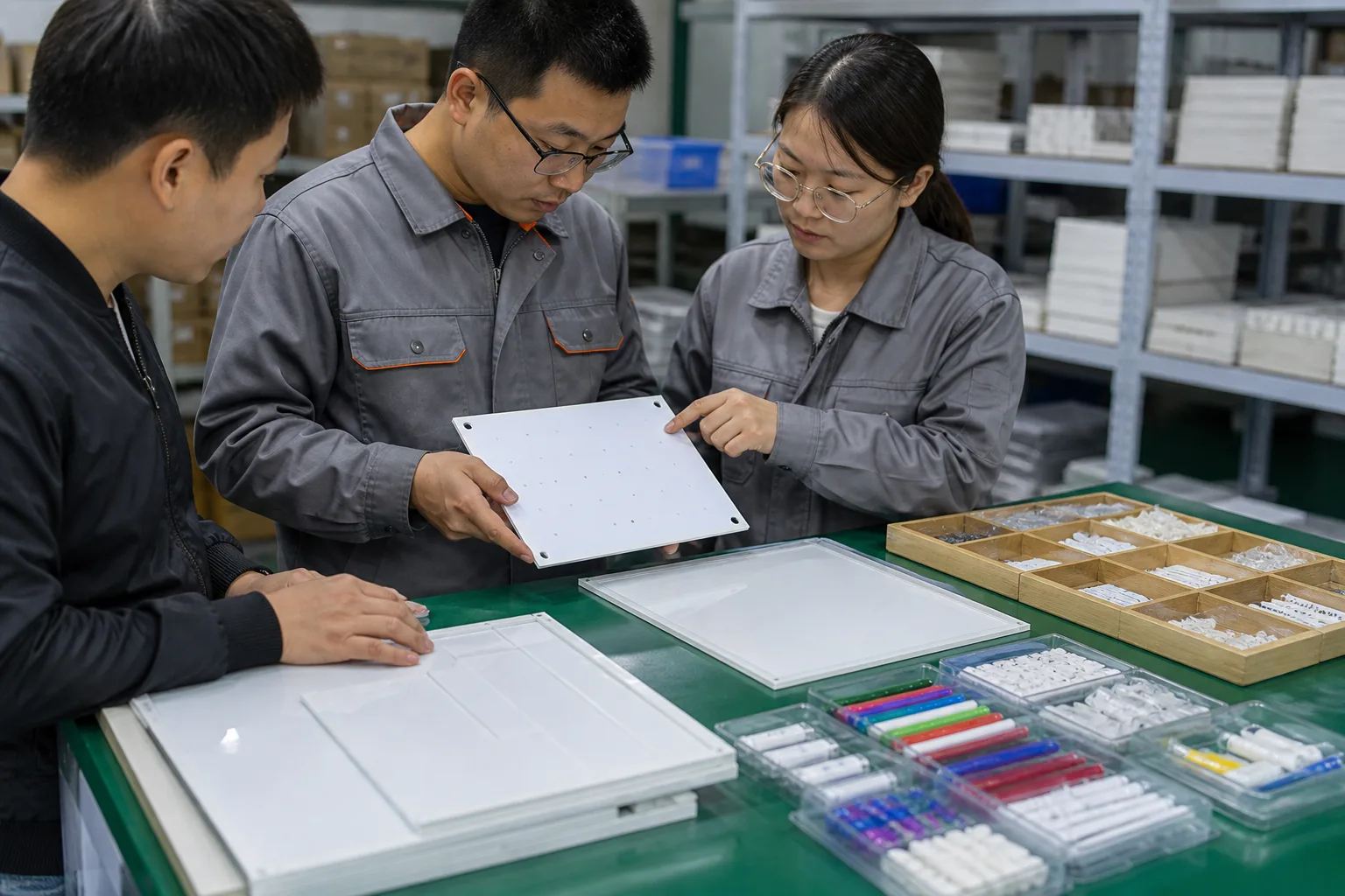 LED drawing board component change control factory quality and packing review