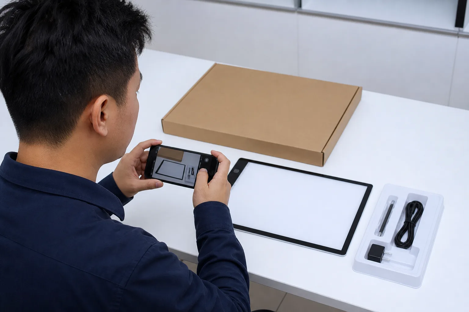 LED drawing board warranty claim documentation buyer planning scene