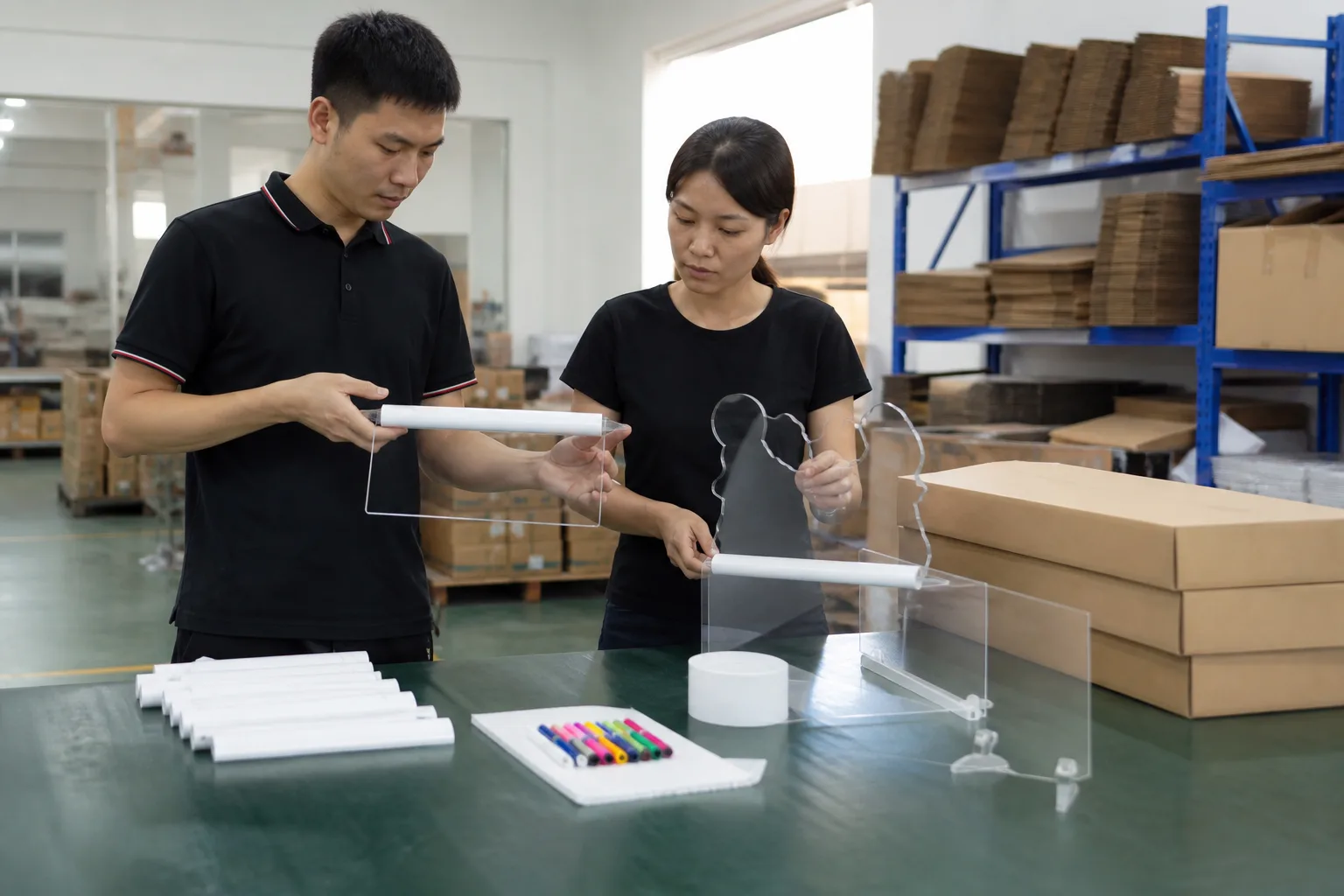LED drawing board retail demo unit planning Chinese factory inspection and packing