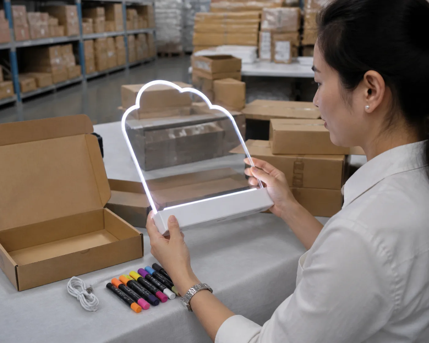 LED drawing board distributor launch readiness B2B buyer planning scene