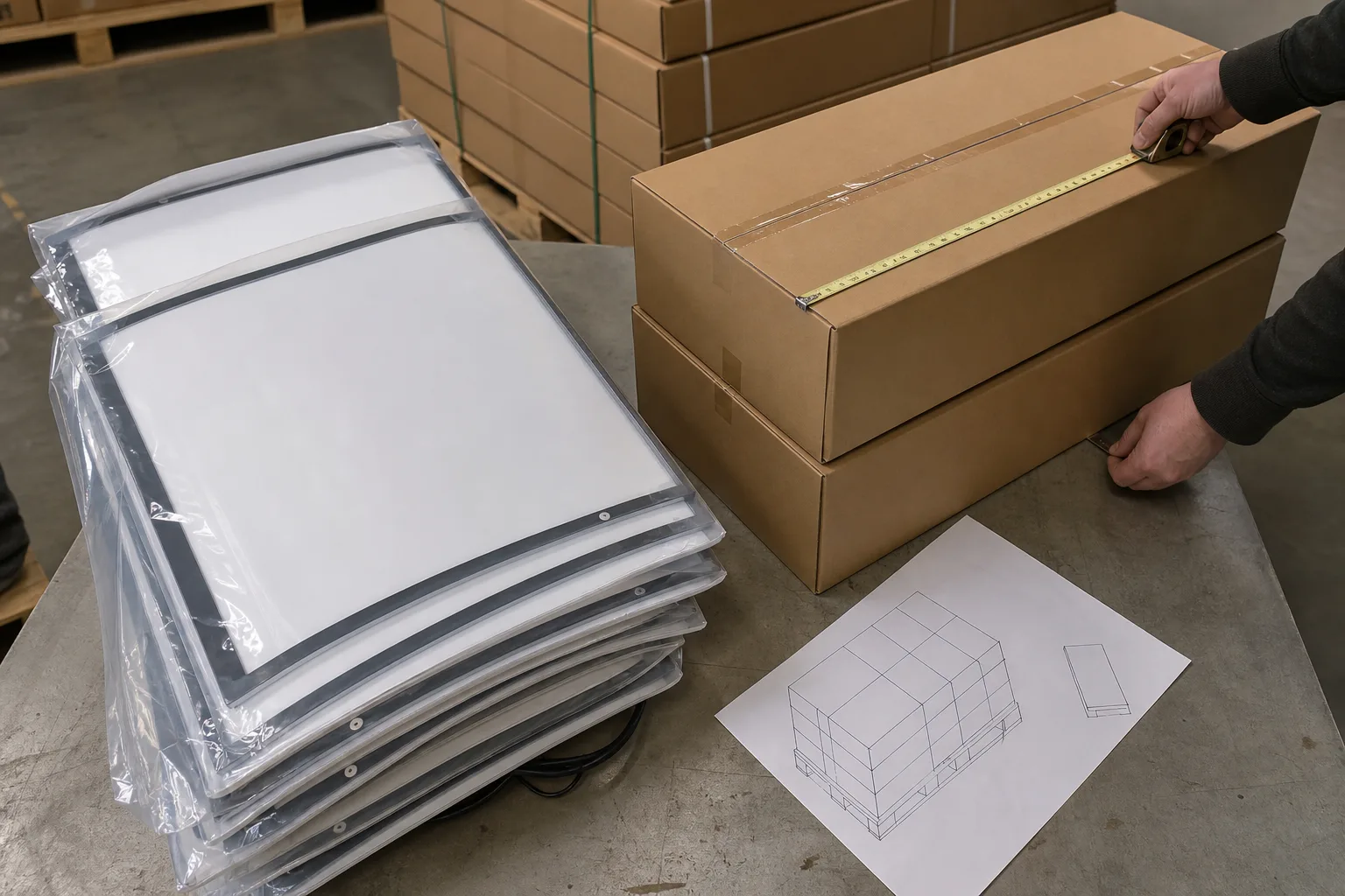 LED drawing board carton palletization guide LED fluorescent acrylic board buyer planning