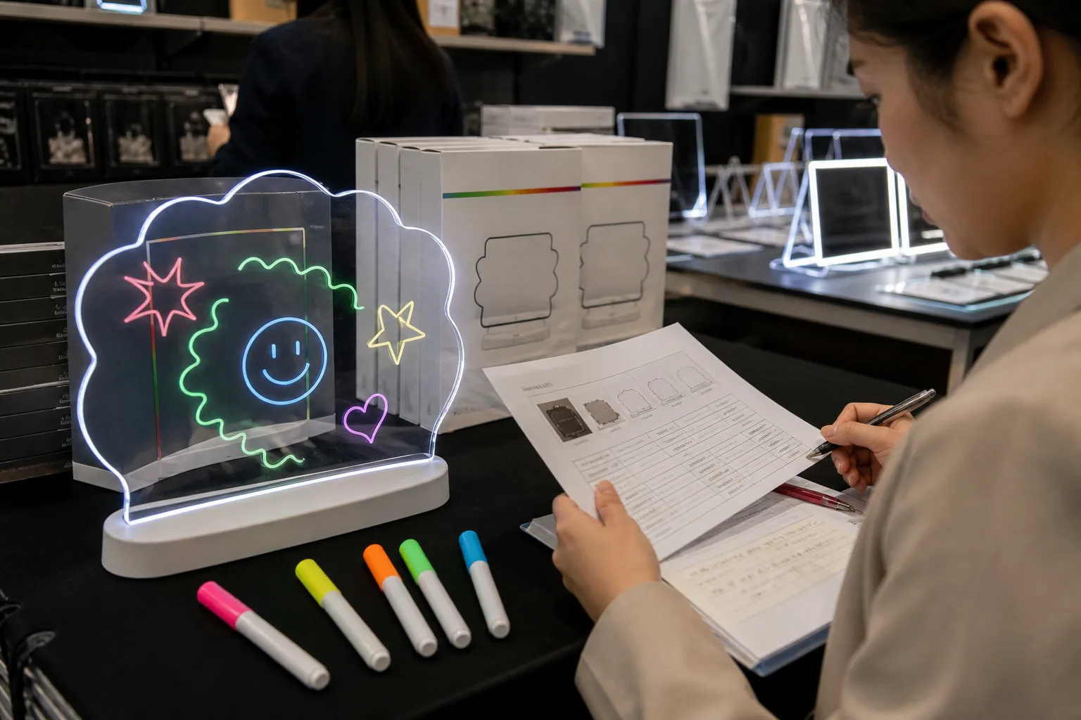 LED drawing board retail display merchandising LED fluorescent drawing board buyer review