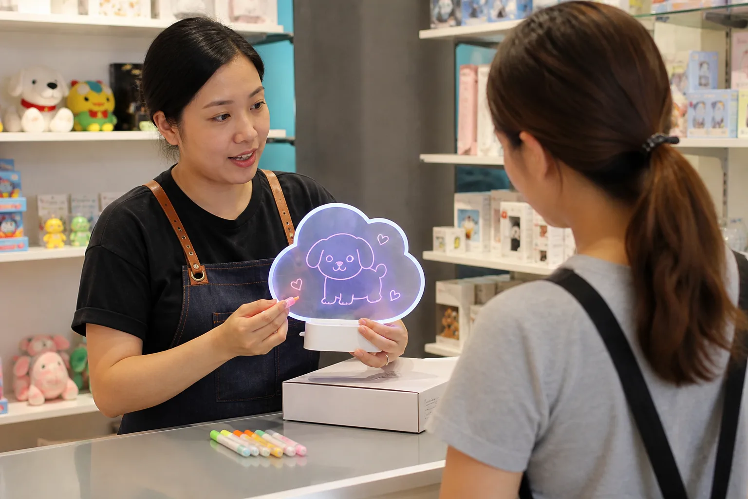 LED drawing board retail staff training guide LED fluorescent acrylic board buyer planning