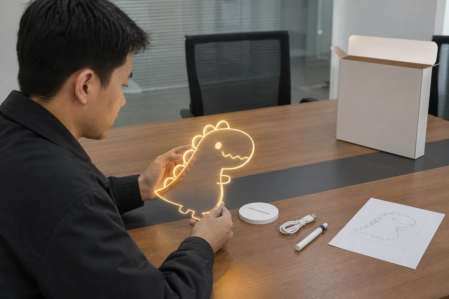 LED drawing board retailer data sheet buyer planning scene