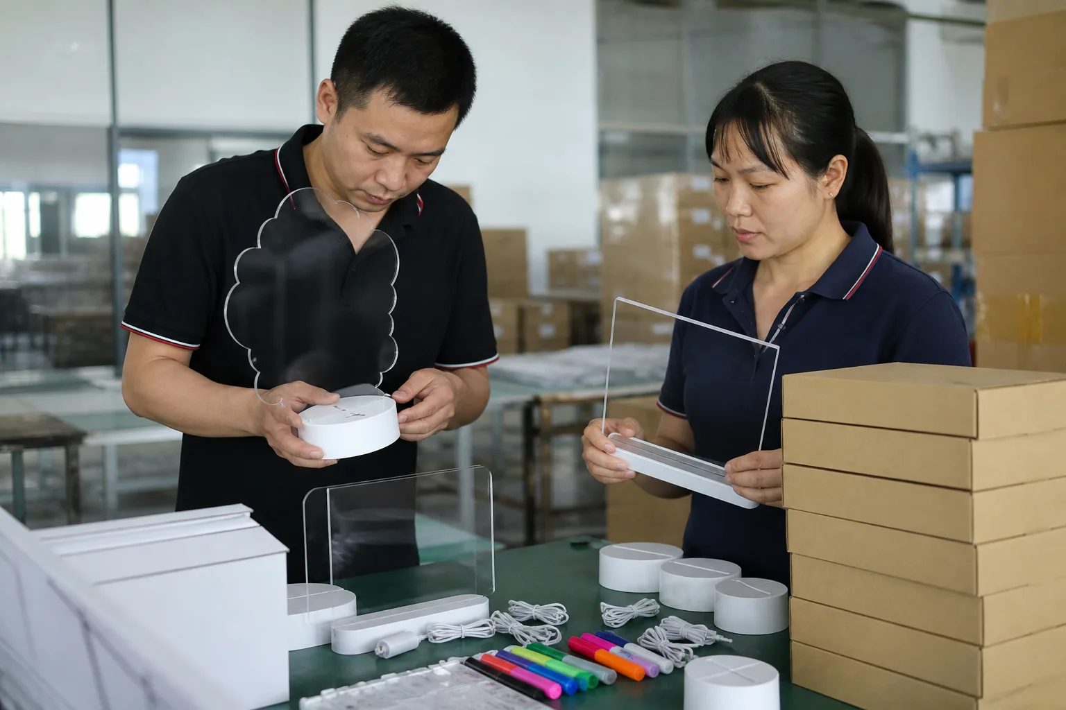 LED drawing board small retail space selection factory inspection and packing review