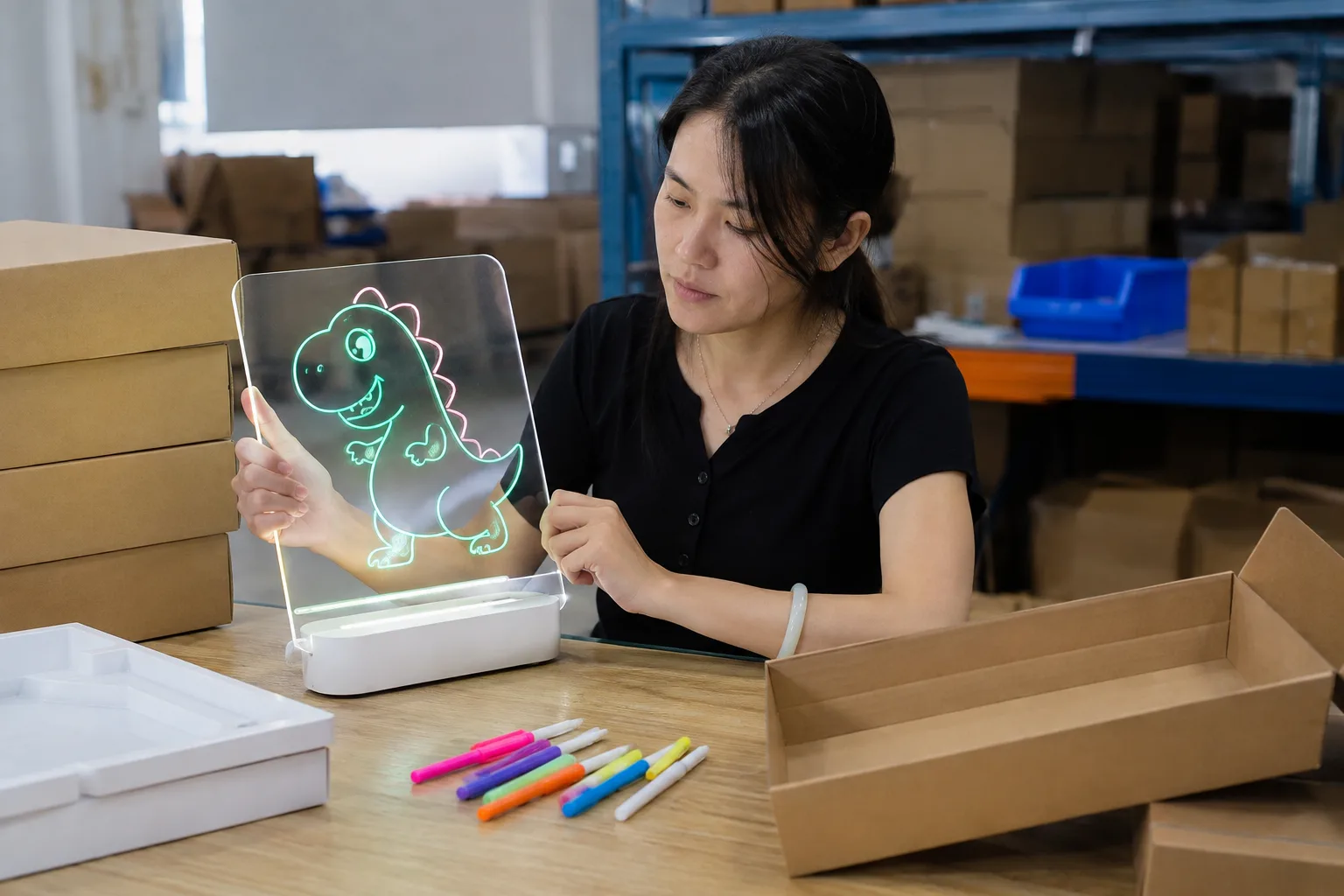 LED drawing board supplier onboarding questionnaire B2B product planning scene